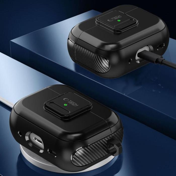 Tech-Protect - Tech-Protect Apple Airpods Pro 1/2 Skal Defender Hook - Olivgrön
