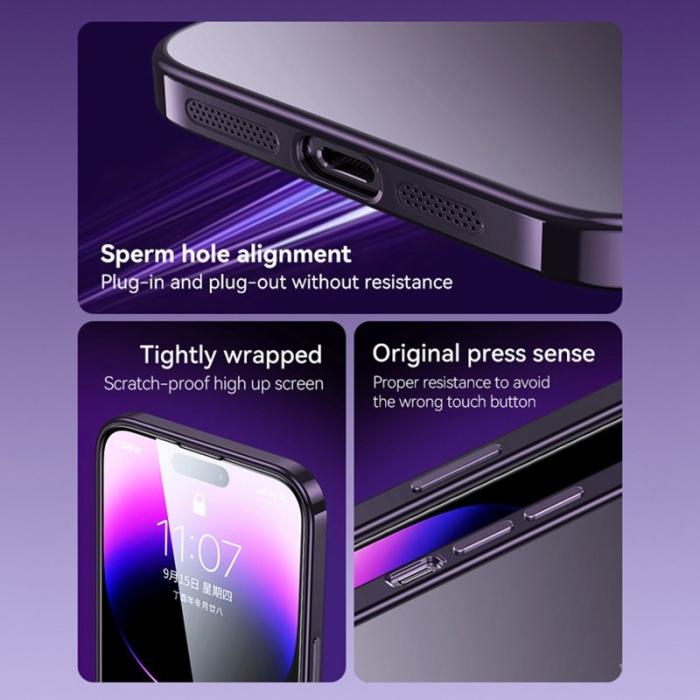 SULADA - SULADA Nature Series Mobilskal till iPhone 14 Pro Max TPU Svart