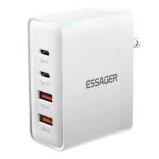 ESSAGER - ESSAGER Väggladdare 100W 2x USB-C - 2x USB-A ES-CD37 US Vit