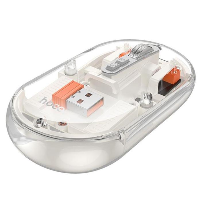 Hoco - Hoco Trådlös Mus Dual-Mode SILENT 2.4G 1600 Dpi GM35 - Vit