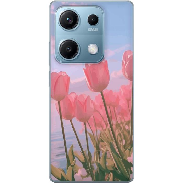 iSecrets - Mobilskal till Xiaomi Redmi Note 14S med Rosa Tulpaner