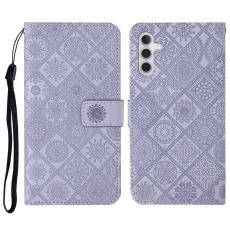 OEM - Pl&aring;nboksfodral f&ouml;r Samsung Galaxy S26 Konstl&auml;der med rem - Lila