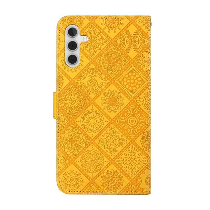 OEM - Plånboksfodral för Samsung Galaxy S26 Konstläder med rem - Gul