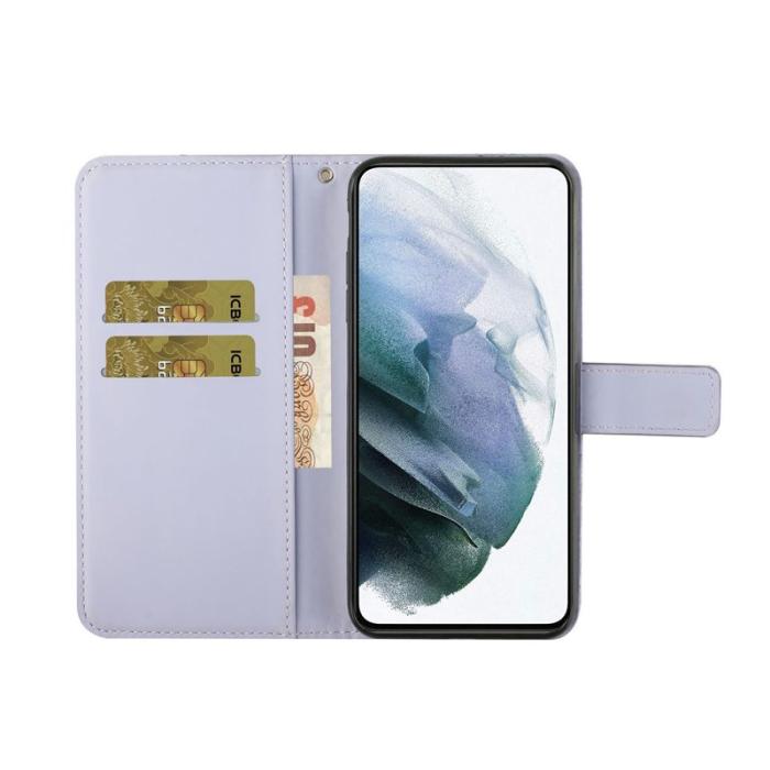OEM - Plånboksfodral för Samsung Galaxy S26 Konstläder med rem - Lila