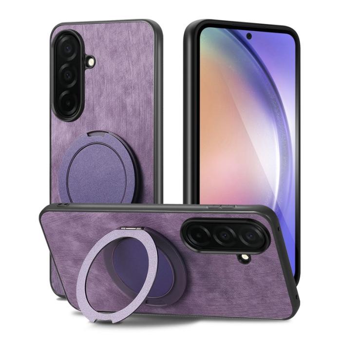 OEM - Mobilskal för Samsung Galaxy S26 Konstläder Kickstand - Lila