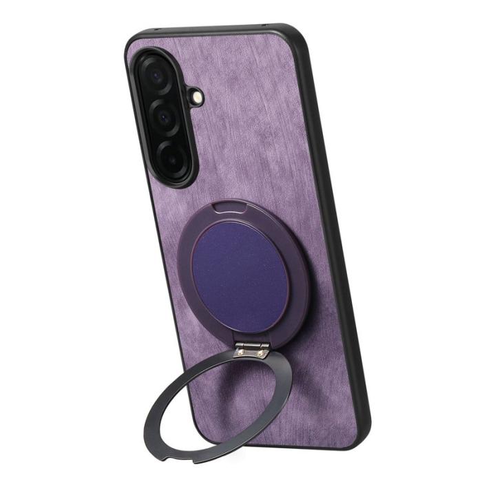 OEM - Mobilskal för Samsung Galaxy S26 Konstläder Kickstand - Lila