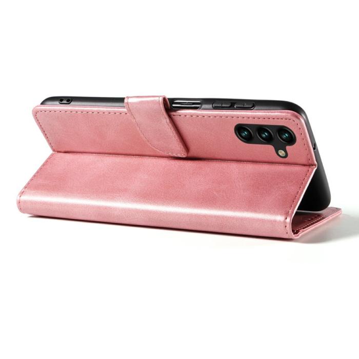 OEM - Mobilskal för Samsung Galaxy S26 Konstläder Kickstand - Roséguld
