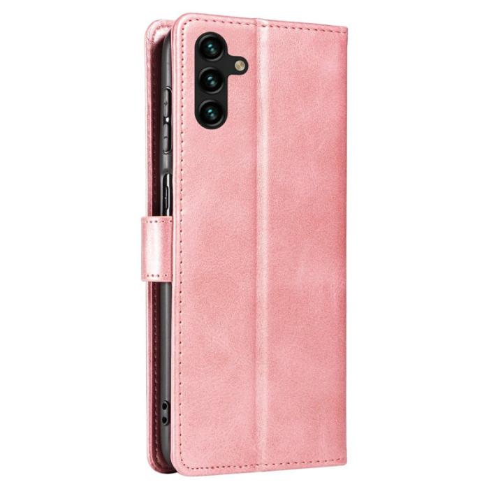 OEM - Mobilskal för Samsung Galaxy S26 Konstläder Kickstand - Roséguld