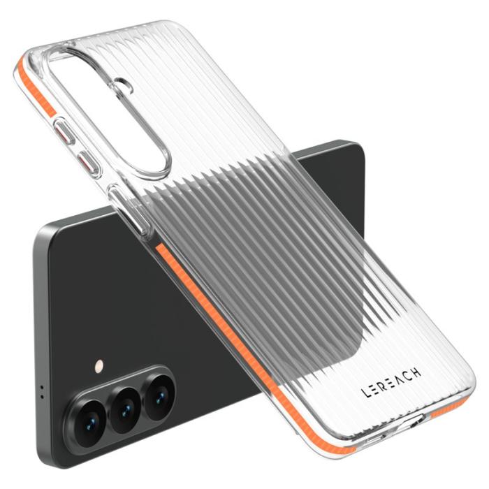 LeReach - LeReach Mobilskal för Samsung Galaxy S26 Plus Flödande rutnät PC - Orange