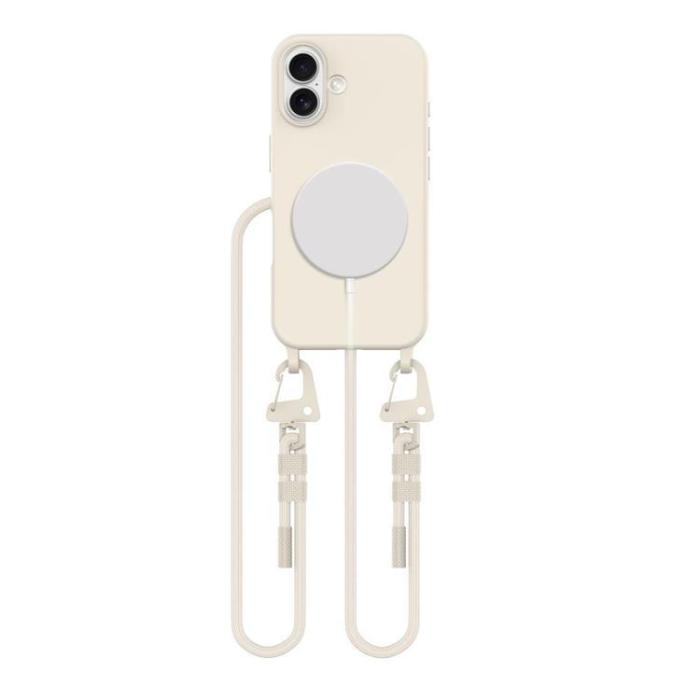 Tech-Protect - Tech-Protect iPhone 16 Mobilhalsband Skal Magsafe Magnecklace - Latte