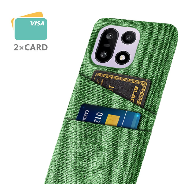 A-One Brand - OnePlus 15 5G Mobilskal Korthållare Cloth + Hard PC - Grön