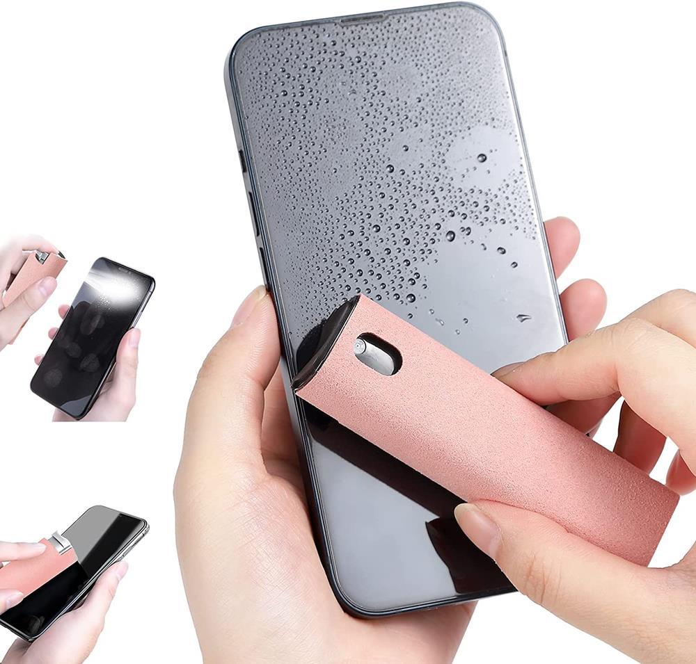 Boom - Skärm Rengöringskit med spray och mikrofiberklädsel - Rosa | 264 | AlltMobil