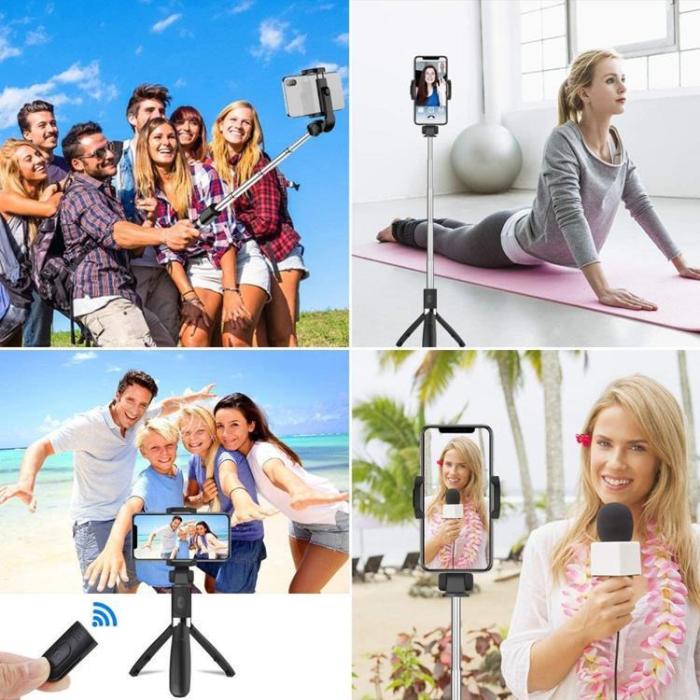 Tech-Protect - Trådlös Selfiestick Tripod L01S - Svart