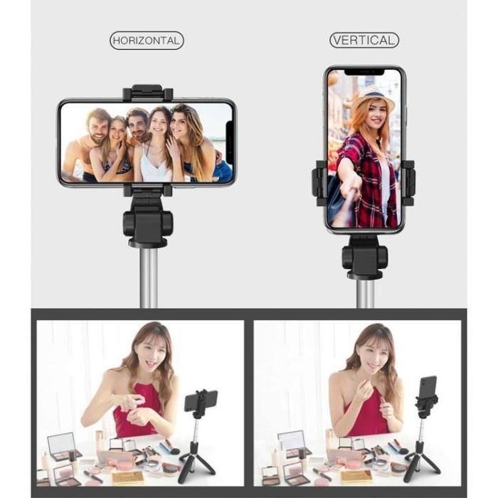 Tech-Protect - Trådlös Selfiestick Tripod L01S - Svart