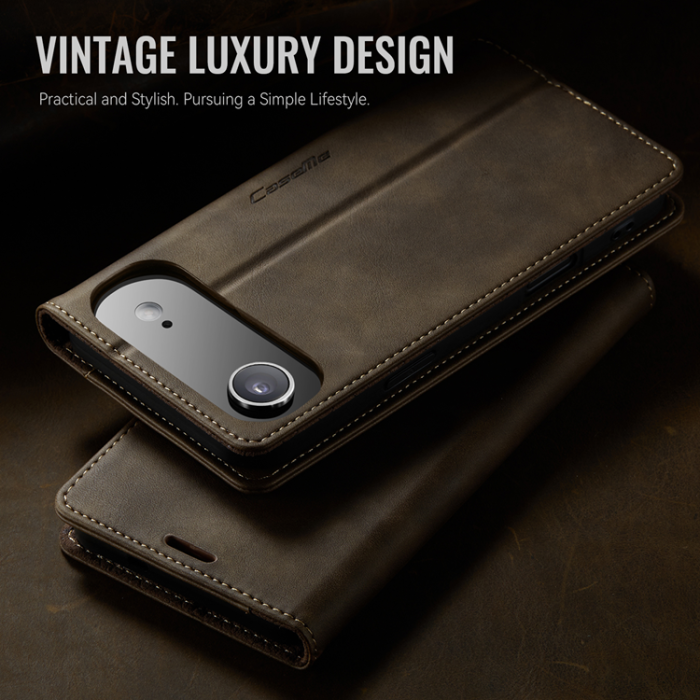 Caseme - Caseme iPhone Air Plånboksfodral RFID Blocking 033 - Kaffe