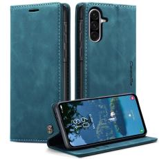 Caseme - CASEME 013 Series Konstl&auml;der Pl&aring;nboksfodral f&ouml;r Samsung Galaxy A36 5G - Bl&aring;