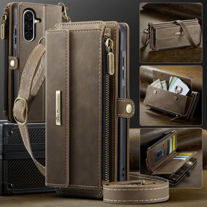 Caseme - CASEME Konstläder Plånboksfodral för Samsung Galaxy A17 5G/4G - Brun