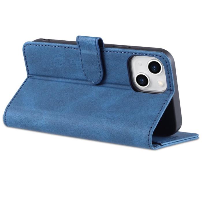 AZNS - AZNS iPhone 14 Plus Plånboksfodral i Konstläder - Blå