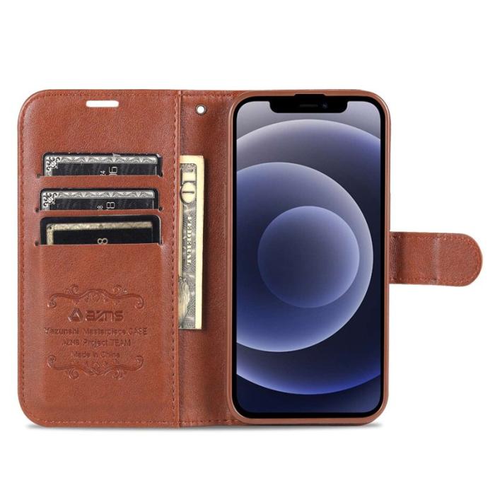 AZNS - AZNS iPhone 14 Plus Plånboksfodral i Konstläder - Röd