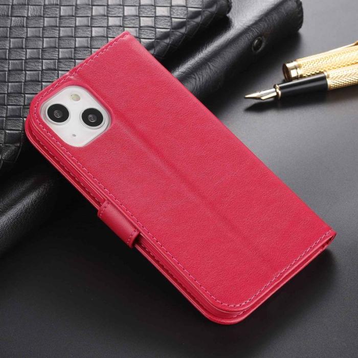 AZNS - AZNS iPhone 14 Plus Plånboksfodral i Konstläder - Röd