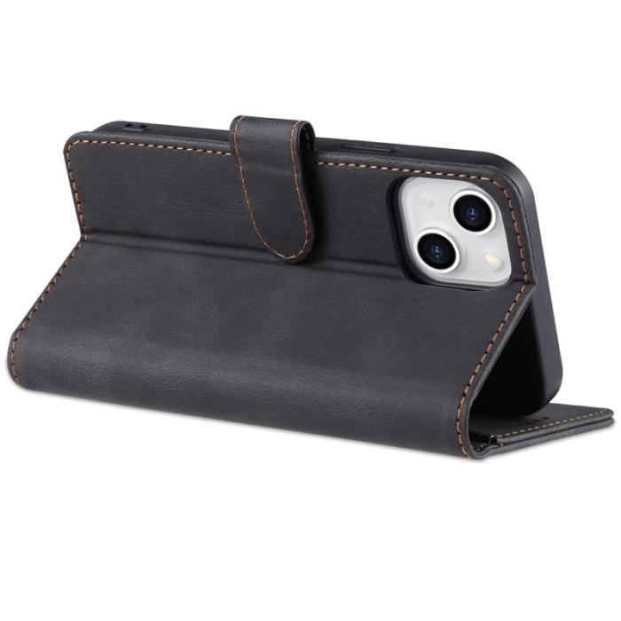 AZNS - AZNS iPhone 14 Plus Plånboksfodral i Konstläder - Svart