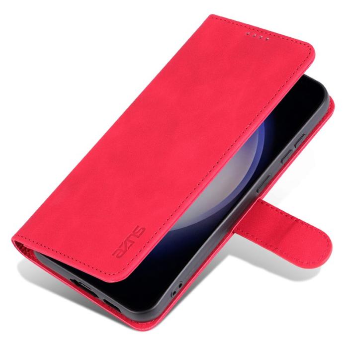 AZNS - AZNS Samsung Galaxy S23 FE Plånboksfodral Slim Konstläder - Röd