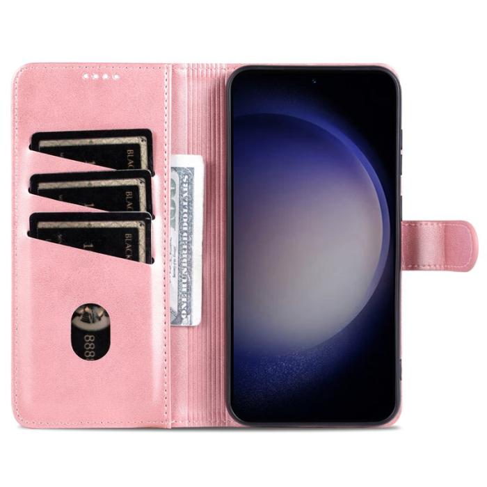 AZNS - AZNS Samsung Galaxy S23 FE Plånboksfodral Slim Konstläder - Roséguld