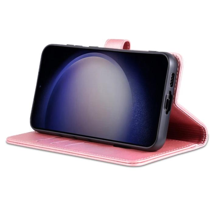 AZNS - AZNS Samsung Galaxy S23 FE Plånboksfodral Slim Konstläder - Roséguld
