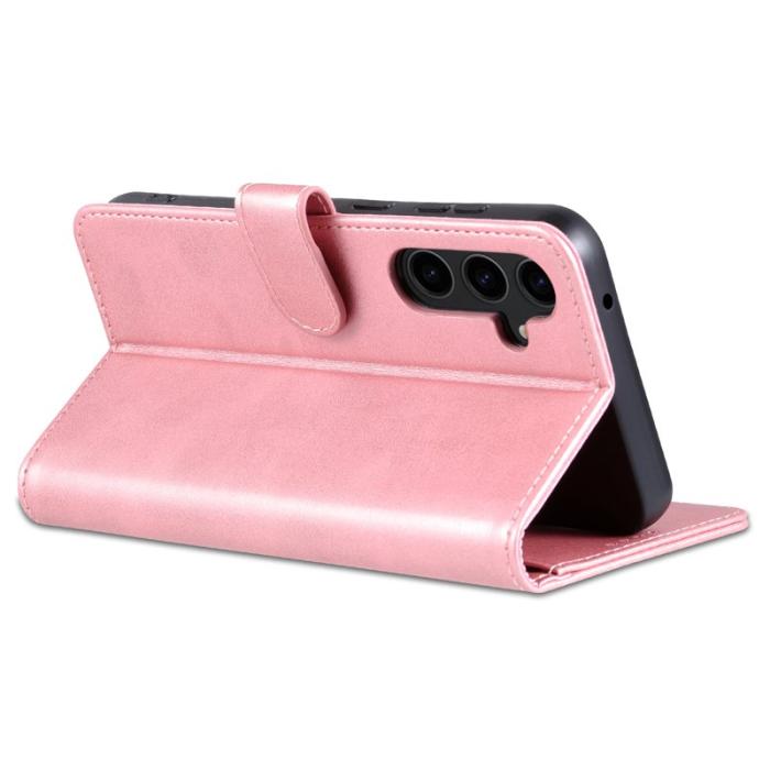 AZNS - AZNS Samsung Galaxy S23 FE Plånboksfodral Slim Konstläder - Roséguld