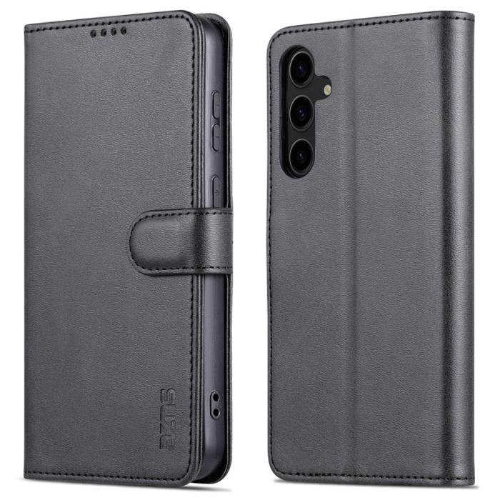 AZNS - AZNS Samsung Galaxy S23 FE Plånboksfodral Slim Konstläder - Svart