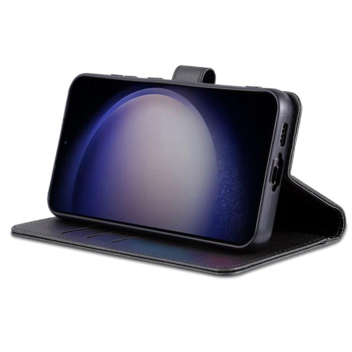 AZNS - AZNS Samsung Galaxy S23 FE Plånboksfodral Slim Konstläder - Svart