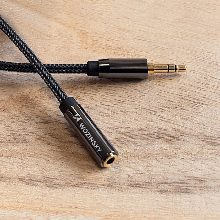 Wozinsky - Wozinsky Förlängnings AUX Kabel Mini Jack 3m - Svart