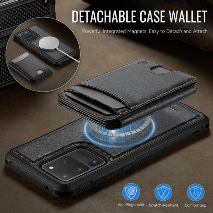 OEM - JEEHOOD Samsung Galaxy S20 Ultra Fodral Konstläder - Svart