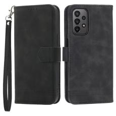 DIERFENG - DIERFENG DF-03 Pl&aring;nboksfodral f&ouml;r Samsung Galaxy A23 5G - Konstl&auml;der - Svart