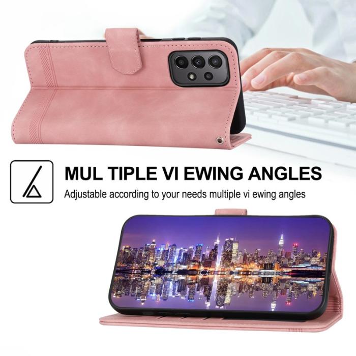 DIERFENG - DIERFENG DF-03 Plånboksfodral för Samsung Galaxy A23 5G - Konstläder - Rosa