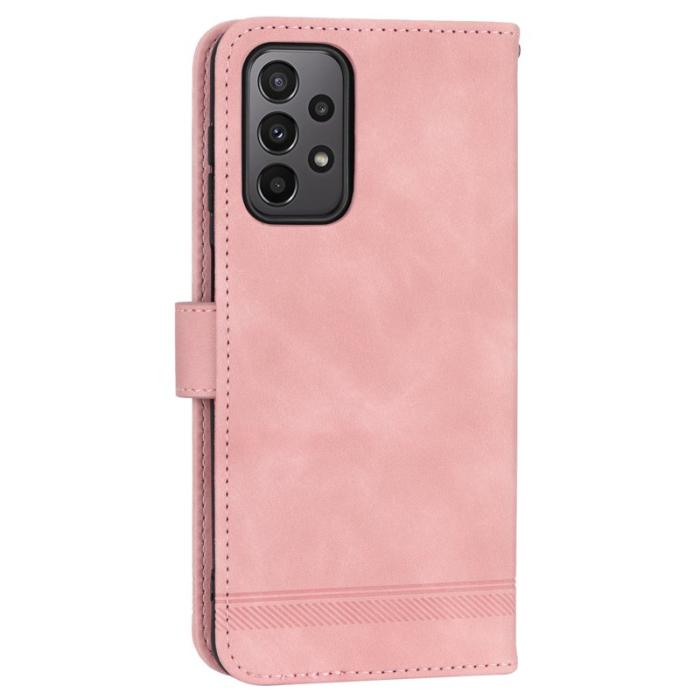 DIERFENG - DIERFENG DF-03 Plånboksfodral för Samsung Galaxy A23 5G - Konstläder - Rosa