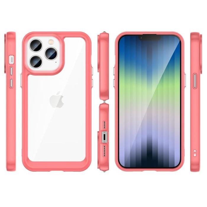 OEM - iPhone 14 Pro Skal Outer Space - Röd