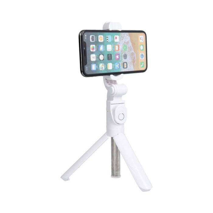 Forcell - Combo Bluetooth Selfiestick med Stativ och Fjärrkontroll - Vit