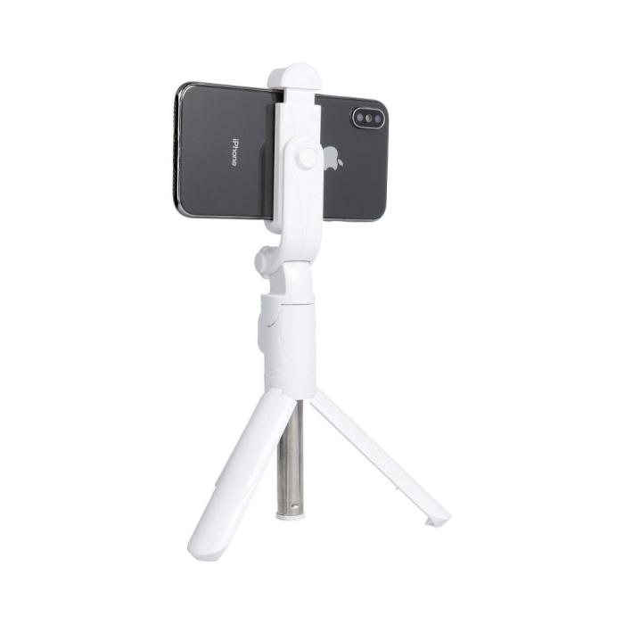 Forcell - Combo Bluetooth Selfiestick med Stativ och Fjärrkontroll - Vit