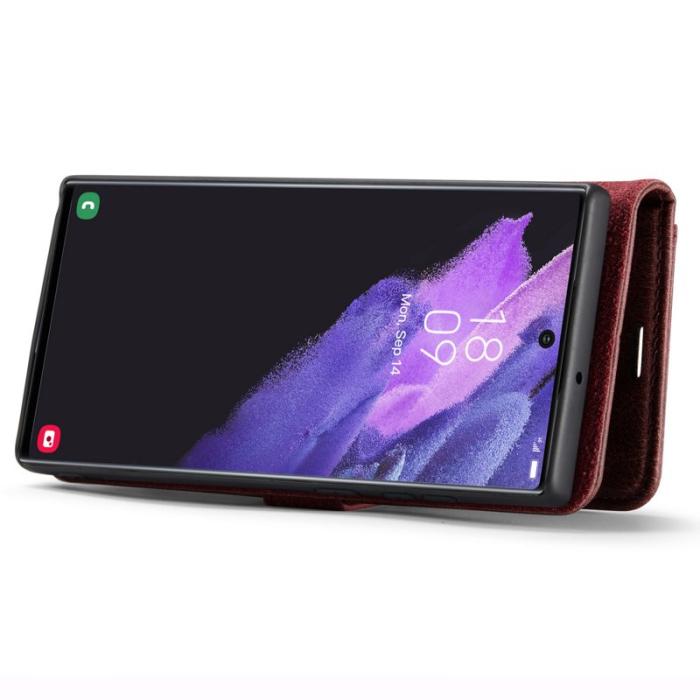 DG.MING - DG.MING Samsung Galaxy S24 Ultra Plånboksfodral Äkta Läder Detachable Röd
