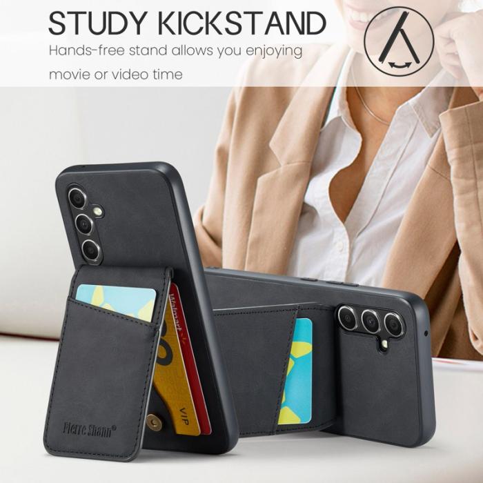 FIERRE SHANN - FIERRE SHANN Samsung Galaxy S23 FE Fodral PU+TPU - Svart