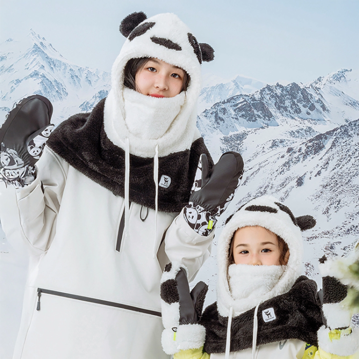 Qunature - Qunature Ski Balaclava Storlek L Panda - Svart/Vit