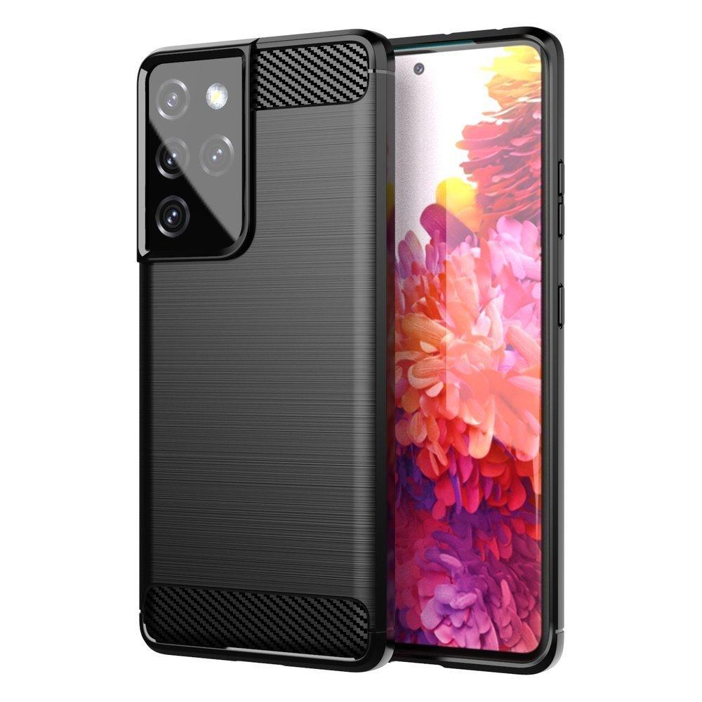 Carbon Flexible TPU skal till Samsung Galaxy S21 Ultra 5G Svart