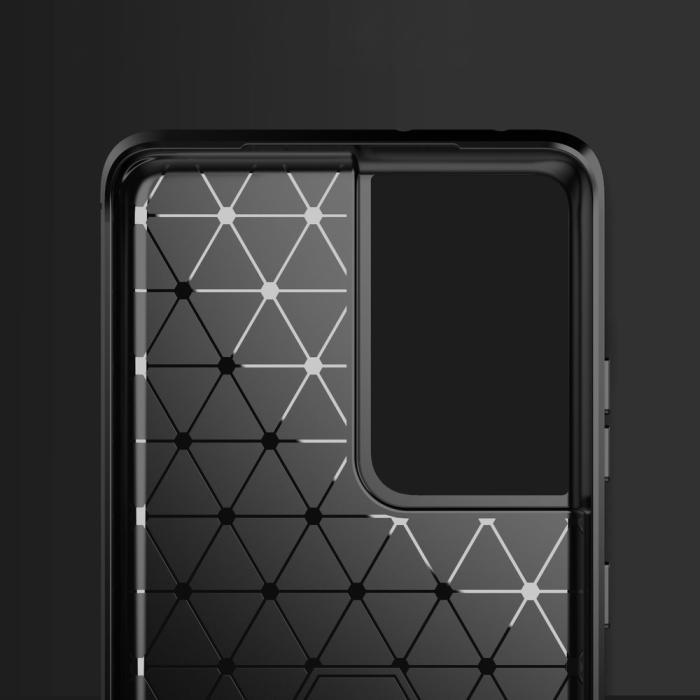 Hurtel - Carbon Flexible TPU skal till Samsung Galaxy S21 Ultra 5G Svart