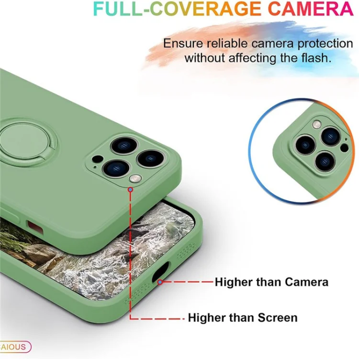 OEM - iPhone 16 Plus Mobilskal Silikon Ring - Grön