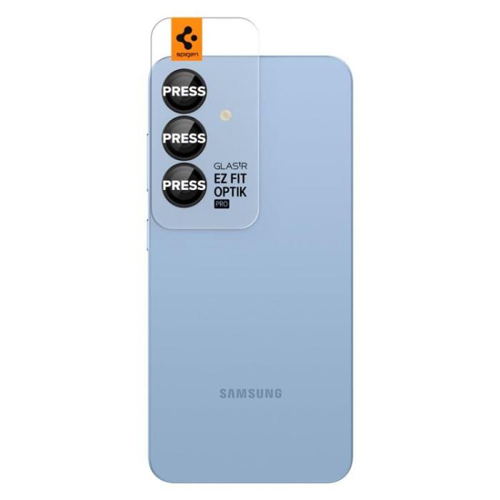 Spigen - [2-Pack] Spigen Galaxy S25 Plus Kameralinsskydd Härdat glas EZ Fit