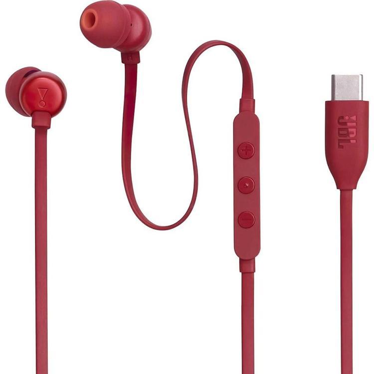 JBL In-Ear Hörlurar Trådbundna USB-C Tune 310C - Röd