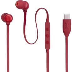 JBL - JBL In-Ear H&ouml;rlurar Tr&aring;dbundna USB-C Tune 310C - R&ouml;d