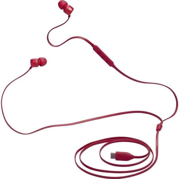 JBL - JBL In-Ear Hörlurar Trådbundna USB-C Tune 310C - Röd