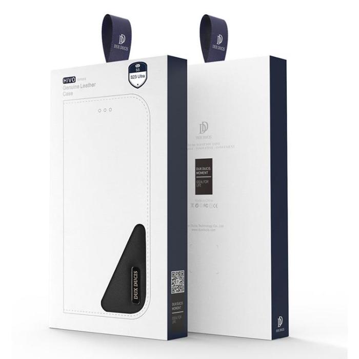Dux Ducis - Dux Ducis Galaxy S23 Ultra Plånboksfodral Hivo RFID - Brun
